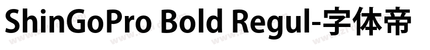 ShinGoPro Bold Regul字体转换